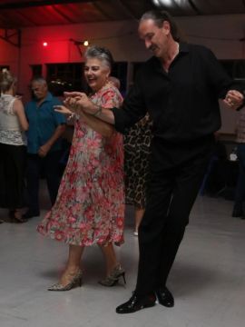 Social dancing in Pretoria — the joy of a Sokkie evening Instructor Gideon Stander and a student laughing mid-step during a Sokkie social dance evening in Centurion